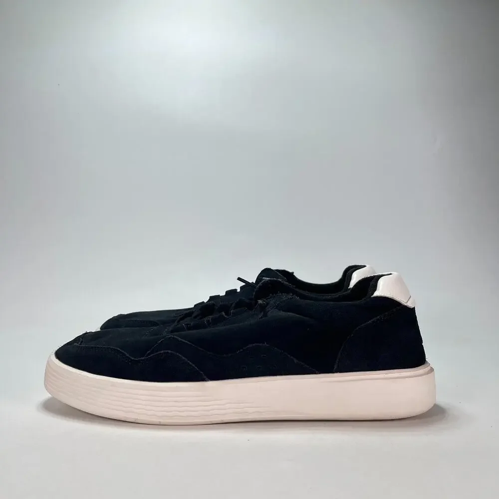 HEYDUDE Hudson M Suede Vintage Varsity Black Casual Sneakers Shoes Men's Size 12